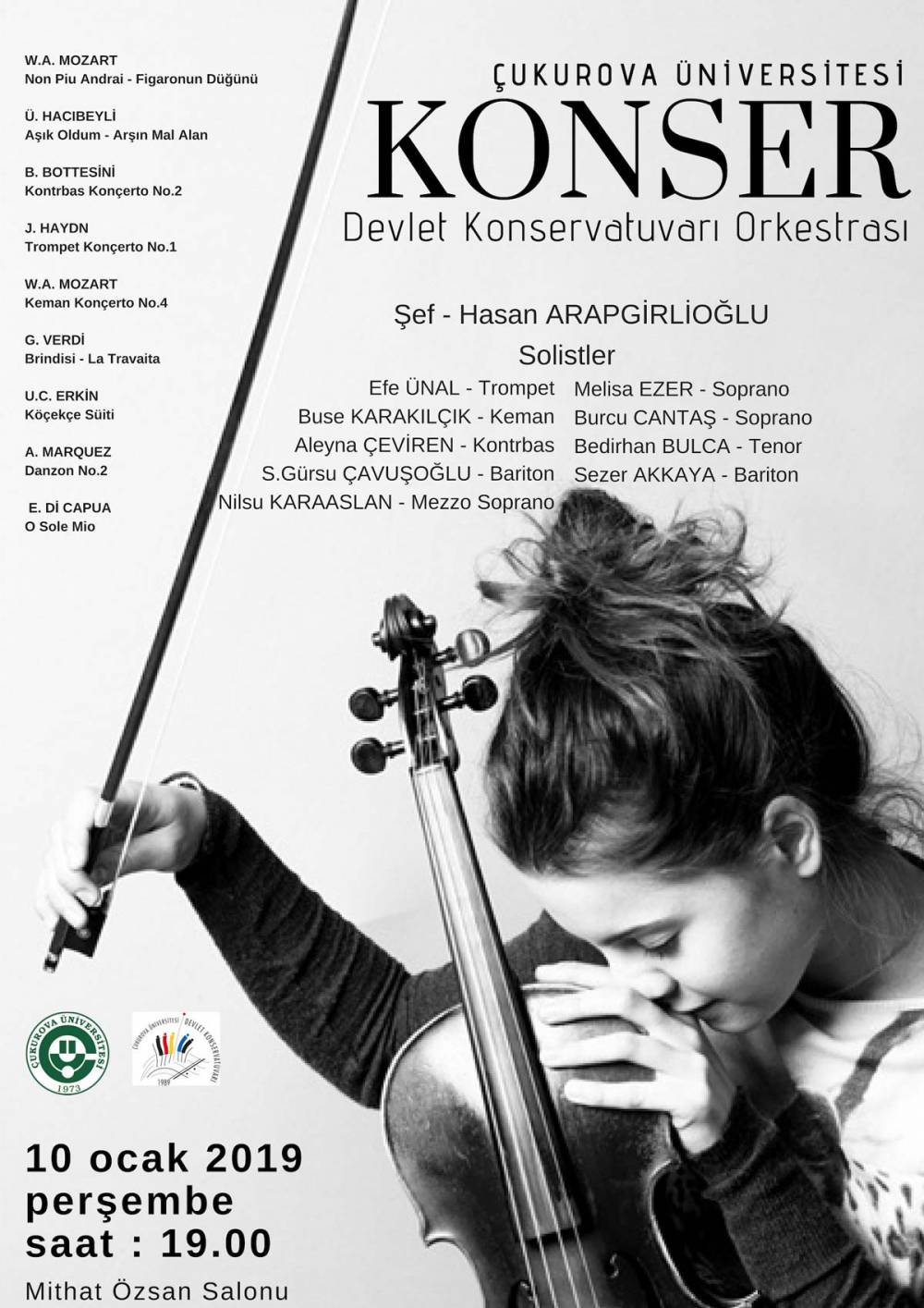 Konser - Çukurova Üniversitesi Devlet Konservatuvarı Orkestrası 